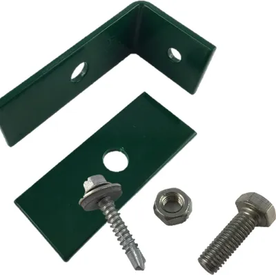 Produktbild von 4 Stück Zaunanschlusswinkel RAL6005 moosgrün