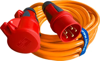 Obrázok produktu pre Najodolnejší predlžovací kábel na trhu H07BQ-F 5x4 32 A PUR oranžový 10 m
