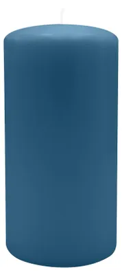 Produktbild von Flachkopf-Stumpenkerzen Petrol Blau 150 x Ø 80 mm, 4 Stück