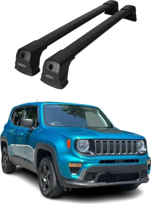 Image de Barres de toit transversales pour Jeep Renegade 2014-2025 Aluminium Noir 2 pcs
