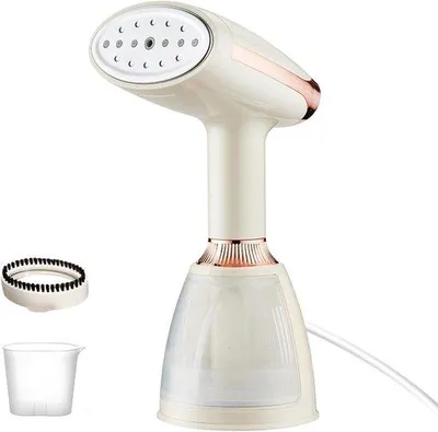 Productafbeelding van Handstoomstrijkijzer - Draagbaar, elektrisch stoomapparaat - Verwijdert kreukels - Snel opwarmend - 280 ml - Wit