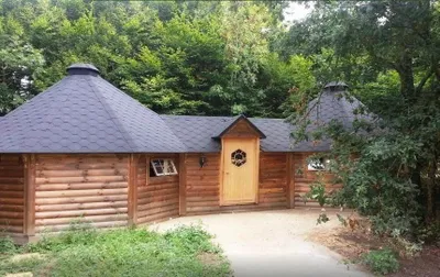 Immagine prodotto di Skandinavische Grillhütte Freizeitkota Grillhüttenhaus Grillpavillon Holzhaus