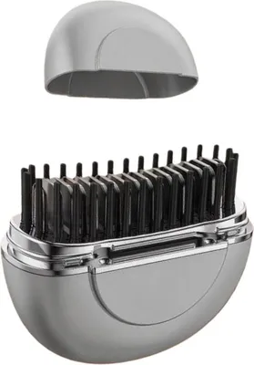 Produktbild von INF Mini Tragbarer Kabelloser Haarglättungskamm - Styling für Unterwegs Grau