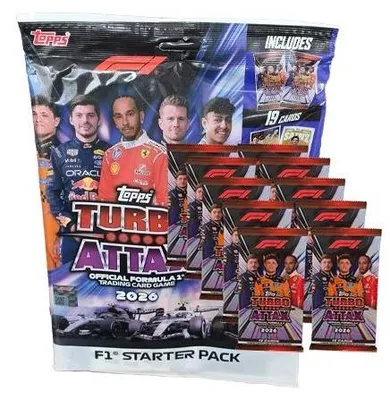 Produktbild von Topps Turbo Attax 2026 Starterpack + 10 Booster – Bundle mit 79 Karten