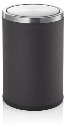 Image de Poubelle 9 L brun foncé métal peint par poudrage