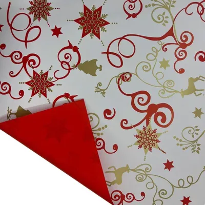 Produktbild von Weihnachts-Doppelpapierrolle, Weiß, 70 cm x 40 m