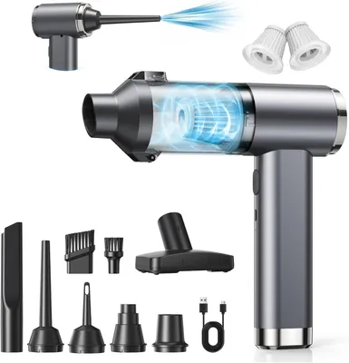 Immagine prodotto di Aspirapolvere portatile 4-in-1, mini aspirapolvere potente da 25000 Pa, aspirapolvere per auto wireless da 6000 mAh