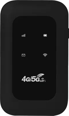 Immagine prodotto di Router Hotspot mobile 4G WLAN di AIORBER, portatile, fino a 10 dispositivi, batteria da 2100 mAh, 150 Mbps, scheda SIM, per auto e viaggi, nero