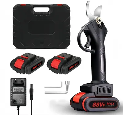 Produktbild von Akku Astschere Elektrische Gartenschere, 30 mm Schnittdurchmesser, mit 2 Batterie, 21V Rebschere Baumschere