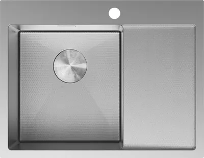 Immagine prodotto di Mexen Exar lavello in acciaio 1 vasca con sgocciolatoio, sinistro 620 x 480 mm, inox HC - 6431621005L-01HC