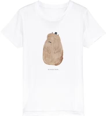 Produktbild von Mr. & Mrs. Panda Kleinkinder T-Shirt Murmeltier 5-6 Jahre (110/116) - Weiß - Geschenk, Kinder, Anstand, Fröhlichkeit, Mädchen, Freundlichkeit, Knigge, Kindershirt