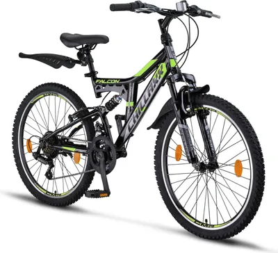 Obrázok produktu pre Chillaxx Bike Falcon prémiový horský bicykel 24 a 26 palcov - bicykel pre chlapcov, dievčatá, ženy a mužov - kotúčové brzdy - 21 rýchlostí - celoodpružený