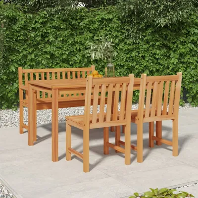 Zdjęcie produktu dla Maison Exclusive – 4-częściowy zestaw ogrodowy z litego drewna tekowego
