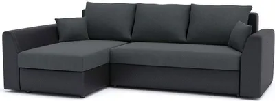 Produktbild von Ecksofa PAUL mit Schlaffunktion - Eckcouch mit Bettkasten Dunkelgrau&Schwarz