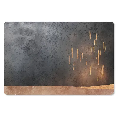Produktbild von MuchoWow® Schreibtischunterlage Abstrakt - Gold - Design 60x40 cm - XXL Mauspad - Großes Mauspad