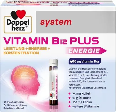 Obrázek produktu pro Doppelherz Vitamin B12 Plus systém Ampule na pití 30X25 ml