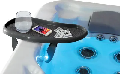 Image de Life Spa Tray Table, tablette flexible pour jacuzzi, pour boissons et snacks, porte-gobelets