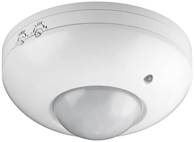 Obrázek produktu pro Goobay 95172 Infračervený detektor pohybu, bílý - pro povrchovou montáž na strop, 360° detekce, dosah 6 m, pro vnitřní použití (IP20), kompatibilní s LED diodami