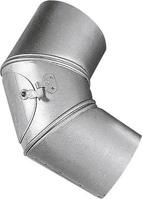 Zdjęcie produktu dla BERTRAMS 030812, Kolanowa rura kominowa, Srebrny, Stal, 400 °C, 90°, 13 cm