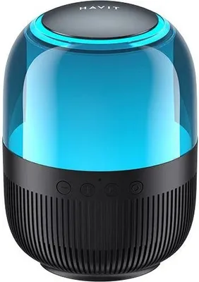 Zdjęcie produktu dla Havit SK889BT - głośnik bezprzewodowy bluetooth RGB, czarny, 5,7 cm, 7 W, Przewodowa, 10 m, Głośnik mono przenośny, Czarny