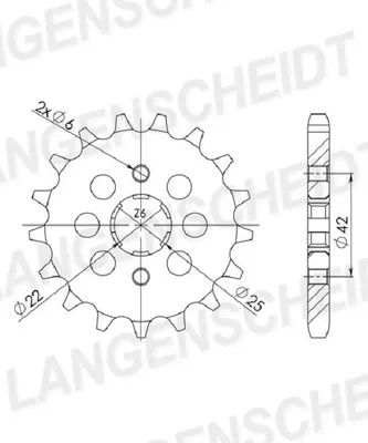 Produktbild von Ritzel Supersprox 530 - 17Z CST-278:17|grobverzahnt 22,0/25,0