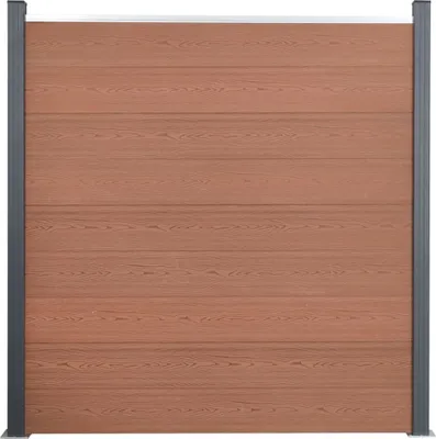 Zdjęcie produktu dla vidaXL Zestaw elementów ogrodzenia brązowy 180x186 cm WPC