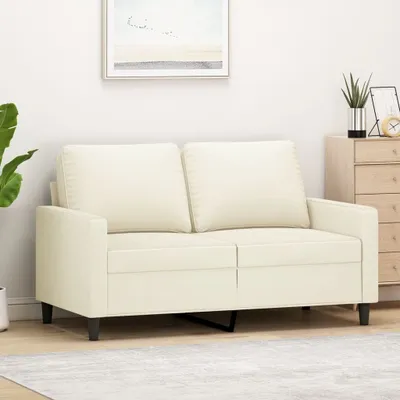 Produktbild von 2-Sitzer-Sofa Creme 120 cm Samt , Schlafsofas 2024 Neu