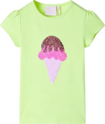 Produktbild von Design Kinder-T-Shirt Neongelb 116, Langarmshirts 2024 Neu