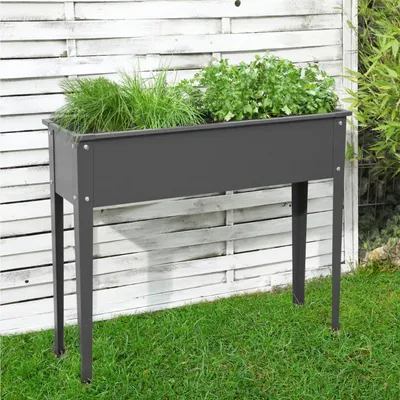 Produktbild von Hochbeet auf Stelzen Gr. 3 100 x 40 x 80 cm anthrazit