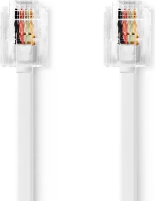 Image de Nedis TCGL90200WT20 câble téléphonique 2 m Blanc