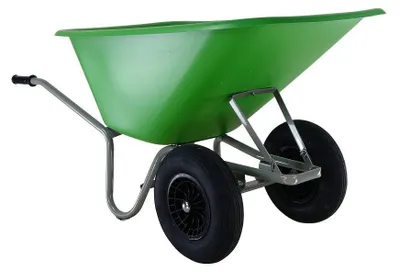 Productafbeelding van Altrad Kruiwagen Forza 165 Liter HDPE Bak Groen Met 2 luchtbandwielen