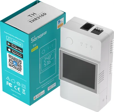 Image de Sonoff THR316D temperature/humidity sensor Indoor Temperature & humidity sensor Freestanding Wired