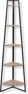 Zdjęcie produktu dla Półka narożna 5-poziomowa, wykończenie drewniane, wys. 180 cm - Kolorado