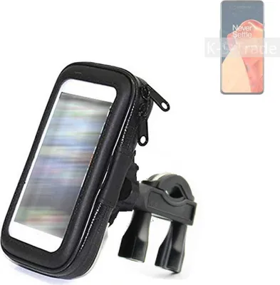 Produktbild von K-S-Trade Fahrrad-Halterung kompatibel mit OnePlus 9 Handy-Halterung Halter Lenkstange Fahrradhalterung Motorrad Bike Mount Wasserabweisend
