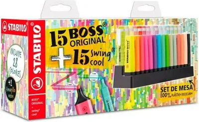 Produktbild von Fluoreszenzmarker-Set Stabilo BOSS ORIGINAL Bunt 30 Stücke