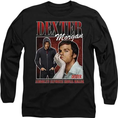 Image de Dexter - "Bootleg Vibe" T-shirt unie pour homme/femme, manches longues TV28634 (M) (Noir)