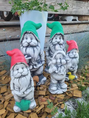 Image de Gnome décoratif Champignon 40 cm