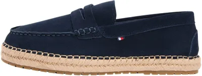 Productafbeelding van Tommy Hilfiger heren espadrilles, flexibel, gemaakt van suède, blauw (Desert Sky), maat 46