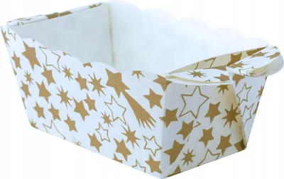 Produktbild von Tamipol Mini-Backförmchen Weiß mit Goldsternen 10 Stück