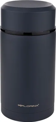 Produktbild von FLORINA Thermobecher 750 ml | Touristische Thermosflasche HEWER mit Löffel | Doppelverschluss | Reisebecher mit Auslaufsicherem Deckel | Edelstahllöffel | Rutschfeste Textur | Thermos hält 8 Stunden