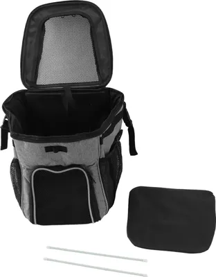 Produktbild von Hundefahrradkorb wasserdicht atmungsablernbar abnehmbarer Trägerrucksack für Außenreisen Grau