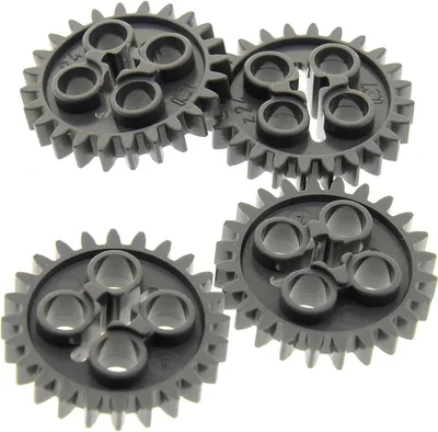 Obrázek produktu pro 4x ozubené kolo Lego Technic Z24 nové-tmavě šedé 24 zubů 4514558 24505 3648
