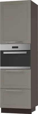 Produktbild von Backofenschrank KVANTUM Teilauszug 60cm Korpus- & Frontfarbe wählbar (Q-D14/RU/2M/356),beige matt,lava