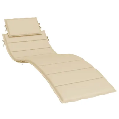 Immagine prodotto di vidaXL Cuscino per sdraio Beige 186x58x4 cm Tessuto Oxford