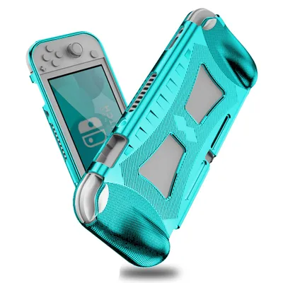 Produktbild von Schutzhülle für Nintendo Switch Lite mit Komfortablem Griff, TPU Abdeckung mit Geschwungenem Design (Blau)