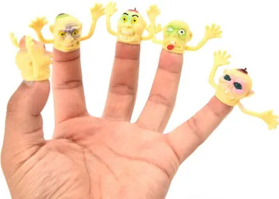 Produktbild von 6 Stück Streichmonster Mini-Fingerpuppen für Kinder, interaktives Halloween-Spielzeug, lustiges Zeitspiel, Aktivitätsgeschenk für Jungen und Mädchen
