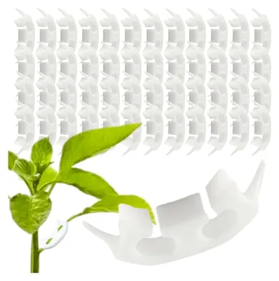 Produktbild von 100 Stück Pflanzenclips, Pflanzenzweigbieger - 90 Grad Tomatenpflanzentrainer für das Biegen von Pflanzenstämmen und Ändern der Wuchsrichtung