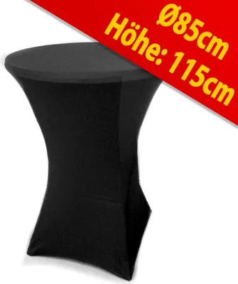 Produktbild von Stehtischhussen Hussen Stehtisch schwarz Stretch Ø85cm