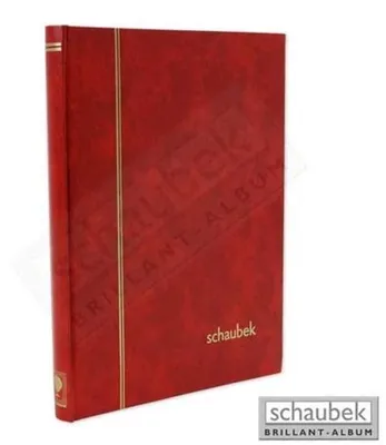 Produktbild von Schaubek E5051/1 Einsteckbuch, 230 mm x 310 mm, 32 weiße Seiten, geteilt rot