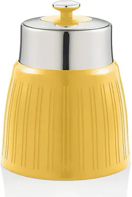 Zdjęcie produktu dla SWAN SWKA1024YELN Retro Zestaw 3 słoików do przechowywania 1,2 l, hermetyczny, przyprawy herbata kawa Vintage Design Żółty